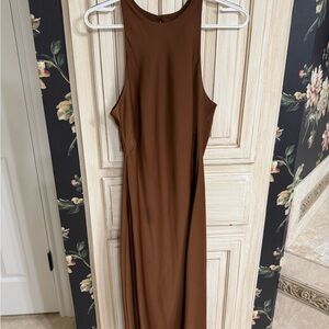 A New Day Black Sheath Halter Midi Dress